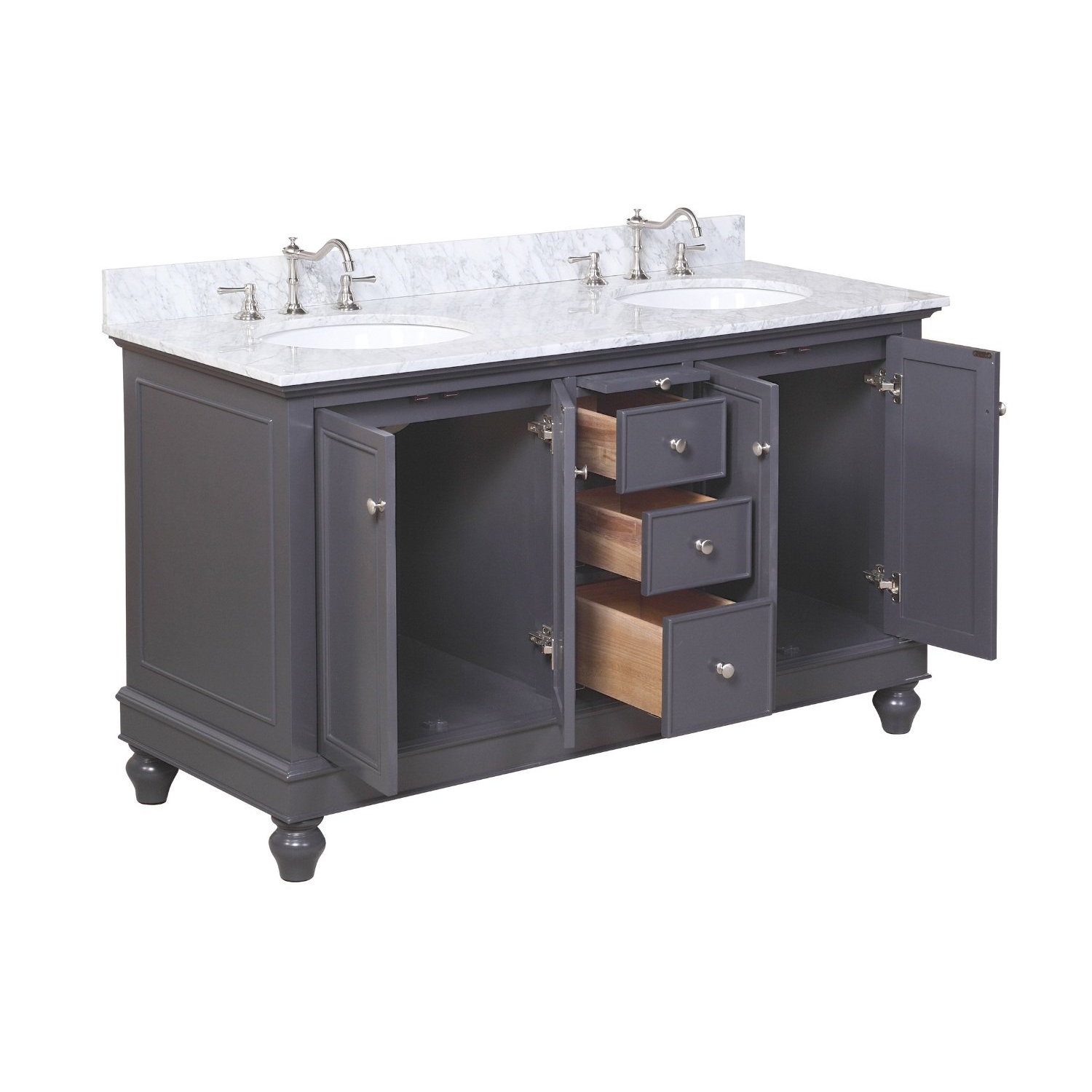 KBC Bella 60" Double Bathroom Vanity Set & Reviews Wayfair